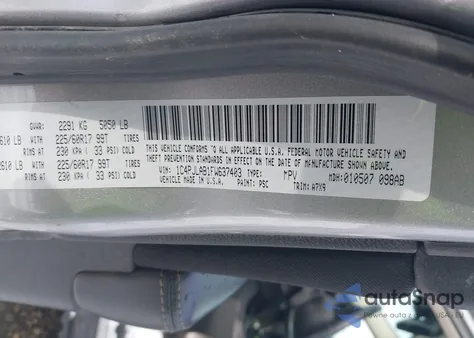 2015 Jeep Cherokee Sport из США, поврежденный, VIN 1C4PJLAB1FW637403